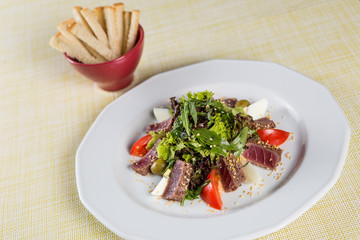 roasted tuna with grilled vegetables