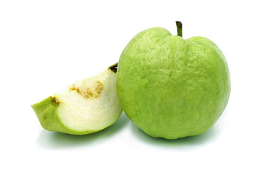 Guava on white background.