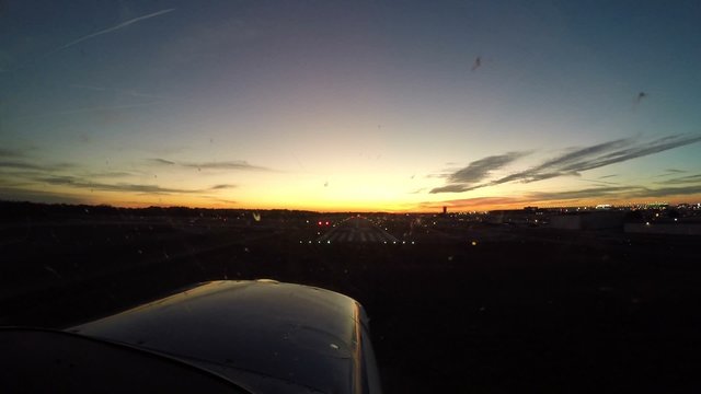 Plane taking off from cockpit