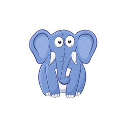 Cute cartoon animal. Cartoon elephant character. Stuffed toy.