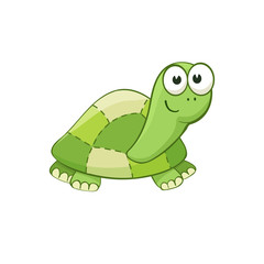 Cute cartoon turtle character. Stuffed toy.