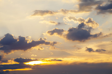 Dramatic sky clouds