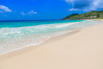 Fototapeta na wymiar Anse Intendance - Beautiful beach on island Mahé in Seychelles
