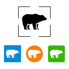 Polar bear icon - vector illustration