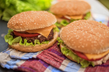 home made burgers