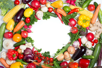 Circle fresh vegetables.