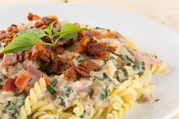 penne pasta with cream sauce