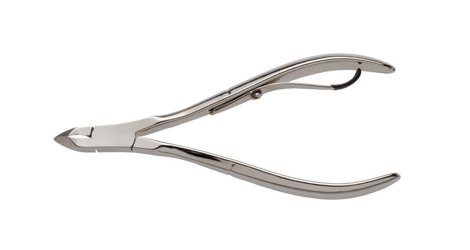 Hautzange - Nagelzange  auf weissen Hintergrund freigestellt