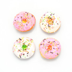 Fresh homemade colorful donuts(mini size)
