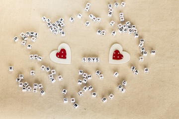 Fototapeta na wymiar Love Heart Letter