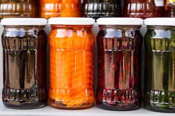 Jars of tasty jam