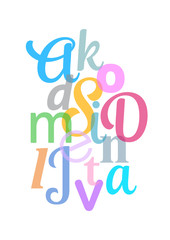 Abstract background with letters