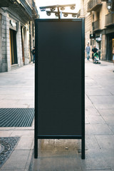 Chalkboard mockup on the street