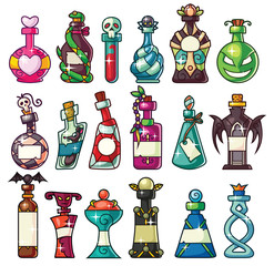 Halloween Magic Potion Bottles Set