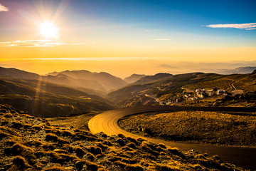 Sierra Nevada. Puesta de sol