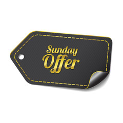 Sunday Offer golden Vector Icon Design