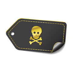 Danger Sign golden Vector Icon Design