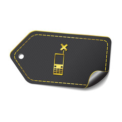 Phone golden Vector Icon Design