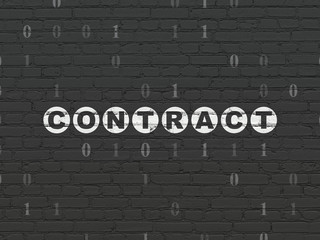 Finance concept: Contract on wall background
