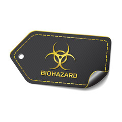 Biohazard Sign golden Vector Icon Design