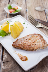 Fish on grill