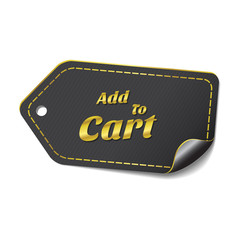 Add To Cart golden Vector Icon Design