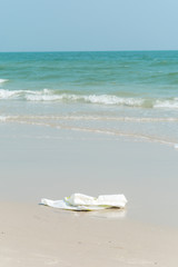 plastic bag on beach