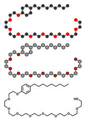 Nonoxynol-9 spermicide molecule. 