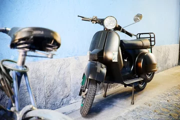 Fotobehang Scooter motorfietsen en scootermotoren