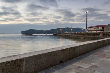 Carril fishing port at dusk