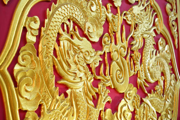 chinese temple door in thailand