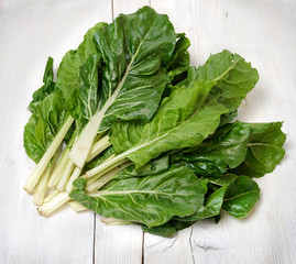 foglie di bietole coste biologiche