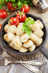 Fried dumplings with meat