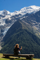 Enjoying the Mont Blanc panoramic views