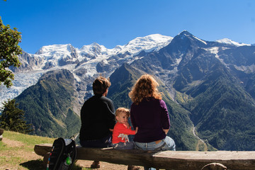 Fototapeta na wymiar Enjoying the Mont Blanc views