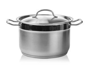 stainless steel cooking pot - obrazy, fototapety, plakaty