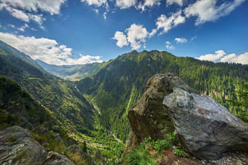 Fototapeta na wymiar Fagaras Mountains in Romania