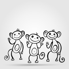 Chinese zodiac Monkey. 