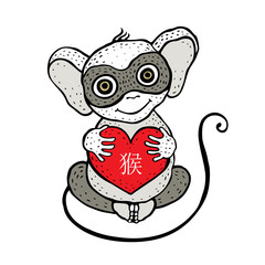 Chinese zodiac Monkey. 