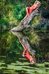 girl in purple dress
