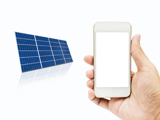 Solar  power energy service idea concept background design