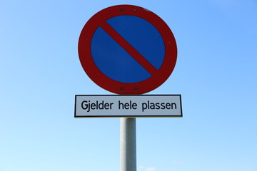 Norwegen, Reise, Verkehrsschild, Verbot