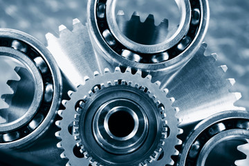 ball-bearings and cogwheels, titanium and steel aerospace parts