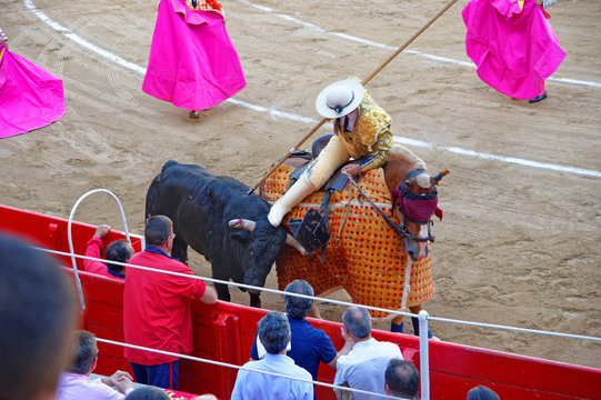 Spanish torero in a bullring