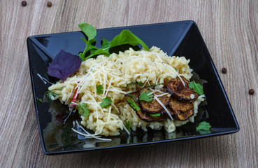 Risotto with eggplant