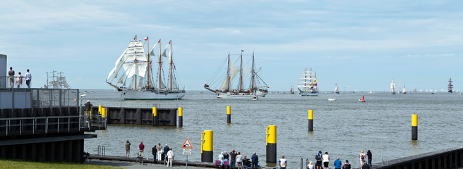 Ankunft der Segelschiffe