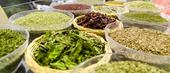bowls with different spices