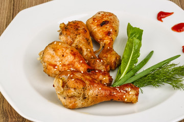 Grilled chicken legs