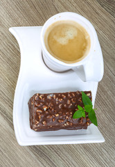 Cake with coffee
