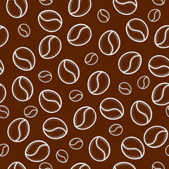 Seamless pattern coffee handmade. Doodle coffee. Sketch